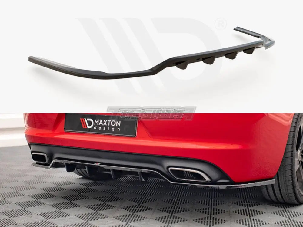 Maxton Design Central Rear Splitter Vertical Bars Dodge Charger RT MK7 Facelift 2014-