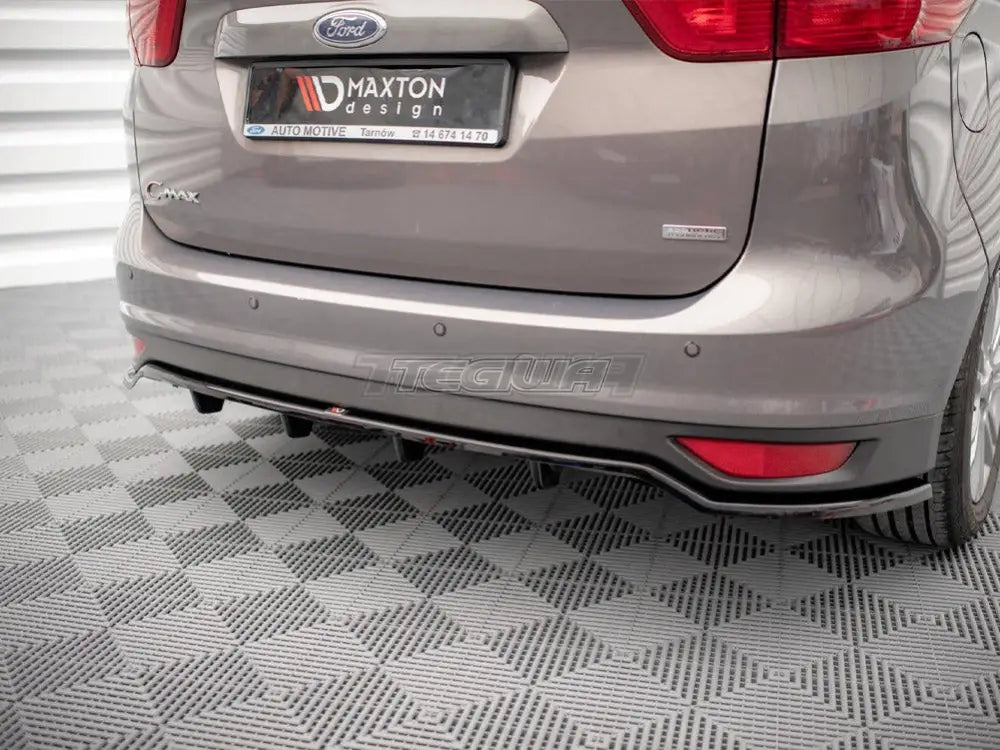 Maxton Design Central Rear Splitter Vertical Bars Ford C-max MK2 10-14