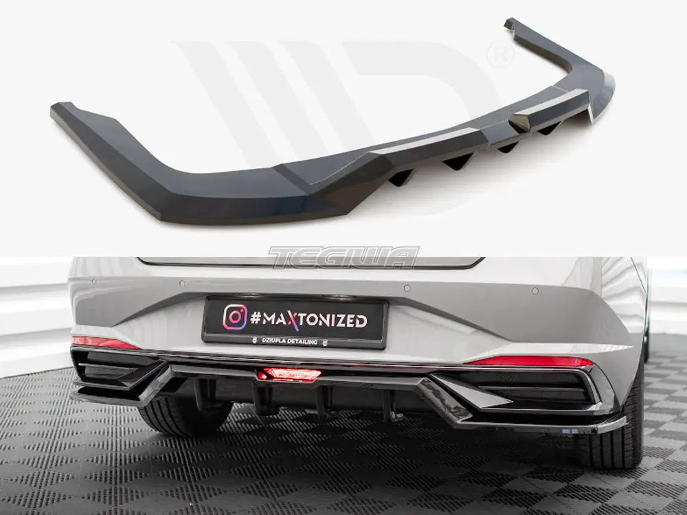 Maxton Design Central Rear Splitter Vertical Bars Hyundai Elantra Mk7