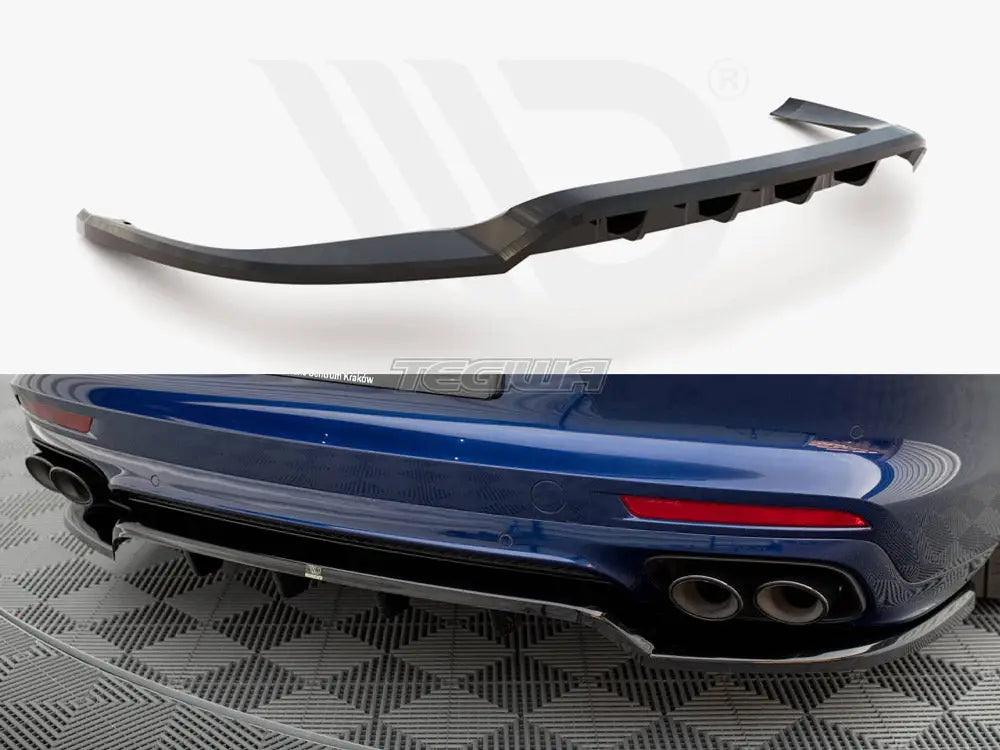 Maxton Design Central Rear Splitter Vertical Bars Porsche Panamera E-Hybrid 971 Facelift