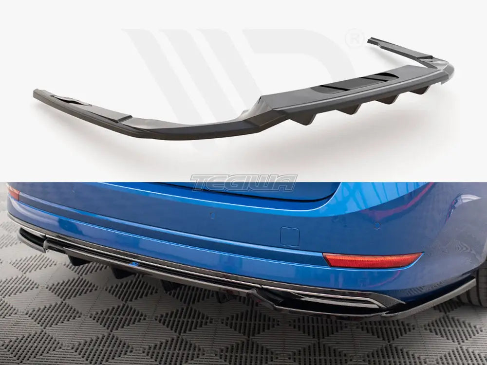 Maxton Design Central Rear Splitter Vertical Bars Skoda Octavia Sportline Mk4