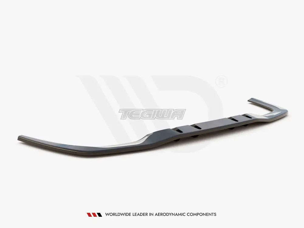 Maxton Design Central Rear Splitter Vertical Bars V.1 Mercedes A35 AMG Sedan V177 2018-