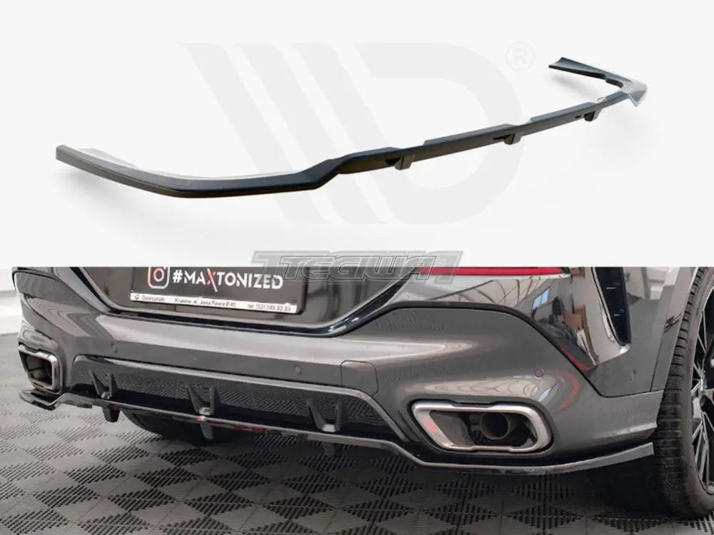 Maxton Design Central Rear Splitter Vertical Bars V.2 BMW X6 M-Pack G06