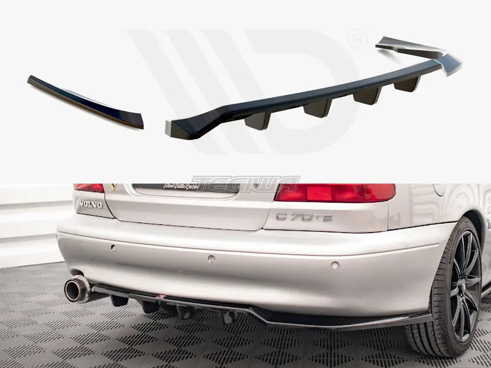 Maxton Design Central Rear Splitter Vertical Bars Volvo C70 Mk1