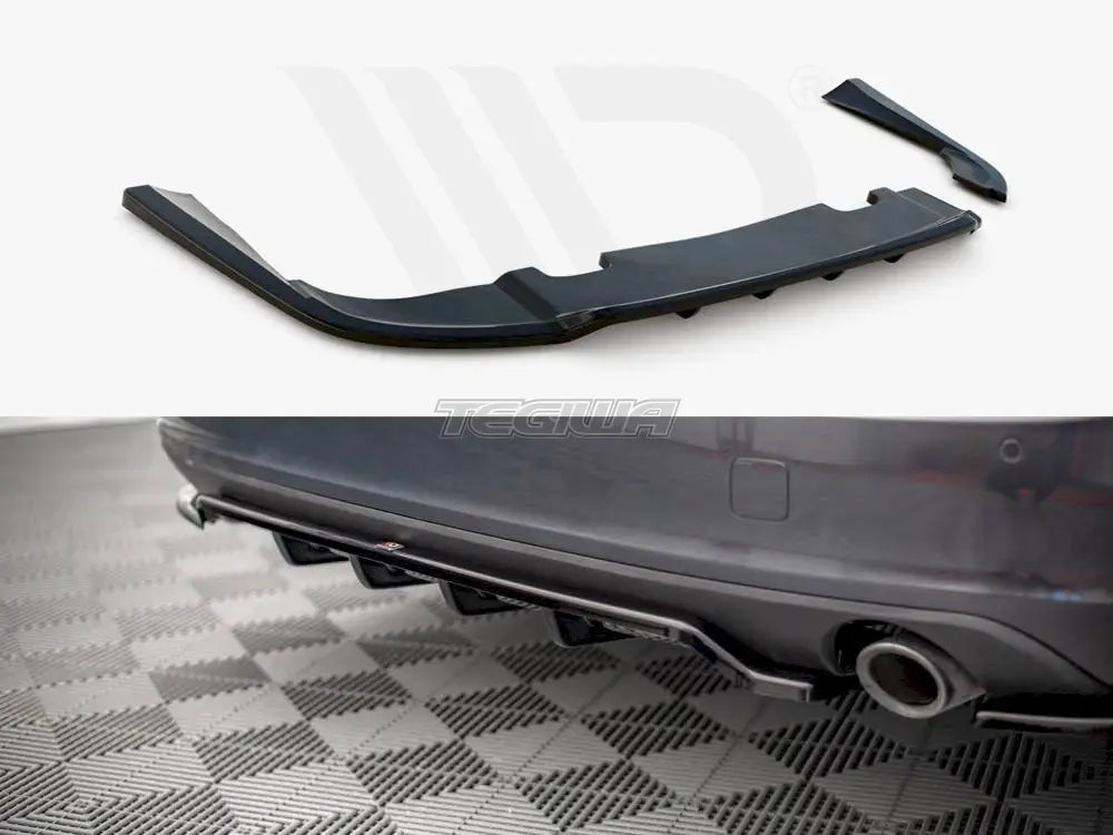 Maxton Design Central Rear Splitter Vertical Bars Volvo V90 MK2 16-20