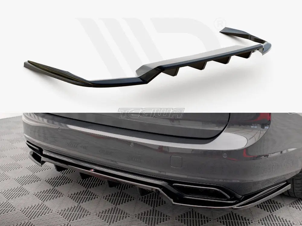 Maxton Design Central Rear Splitter Vertical Bars Volvo V90 R-Design Mk2