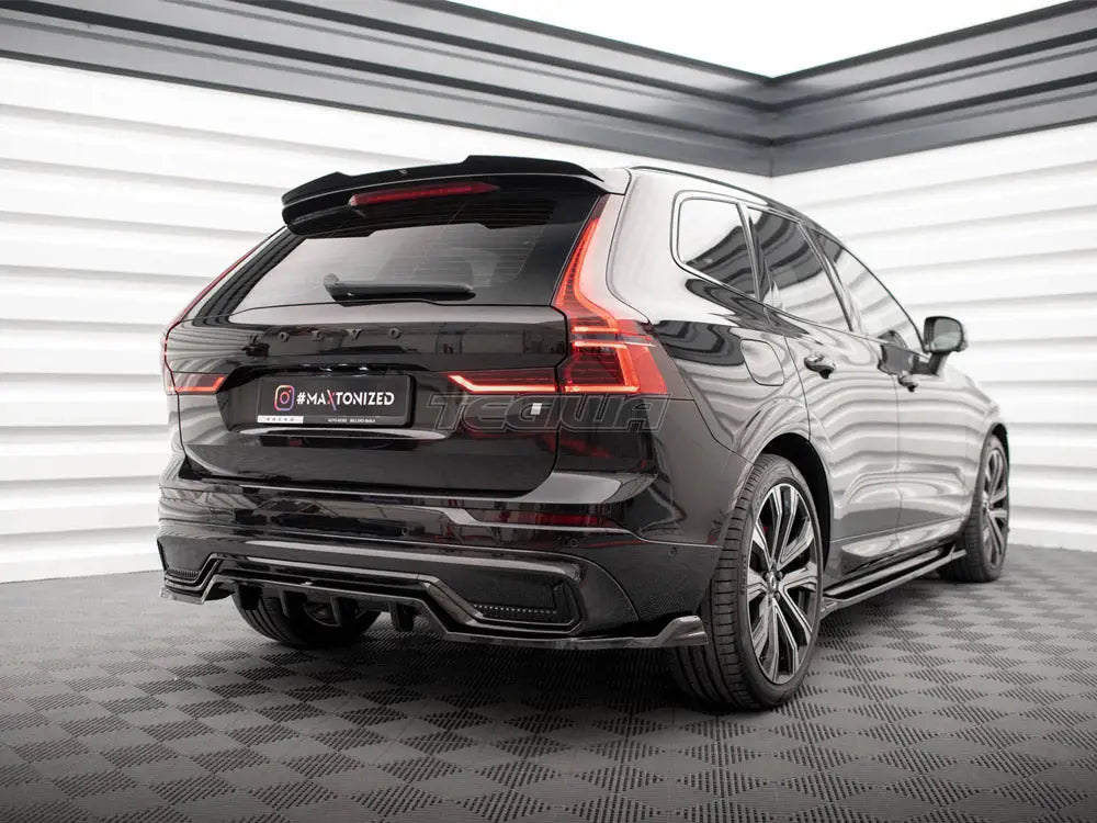 Maxton Design Central Rear Splitter Vertical Bars Volvo XC60 R-Design Mk2 Facelift