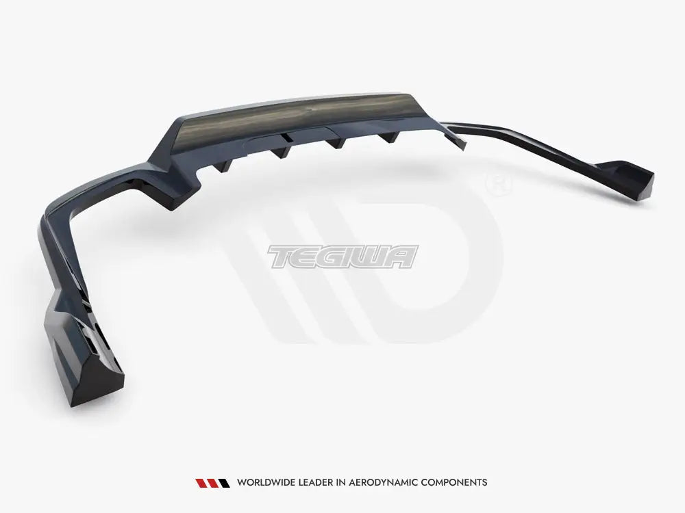 Maxton Design Central Rear Splitter Vertical Bars Volvo XC60 R-Design Mk2 Facelift