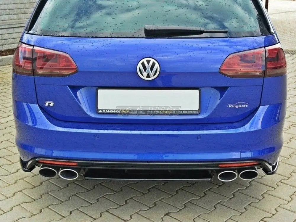 Maxton Design Central Rear Splitter Volkswagen Golf MK7 R Estate Without A Vertical BAR 13-16