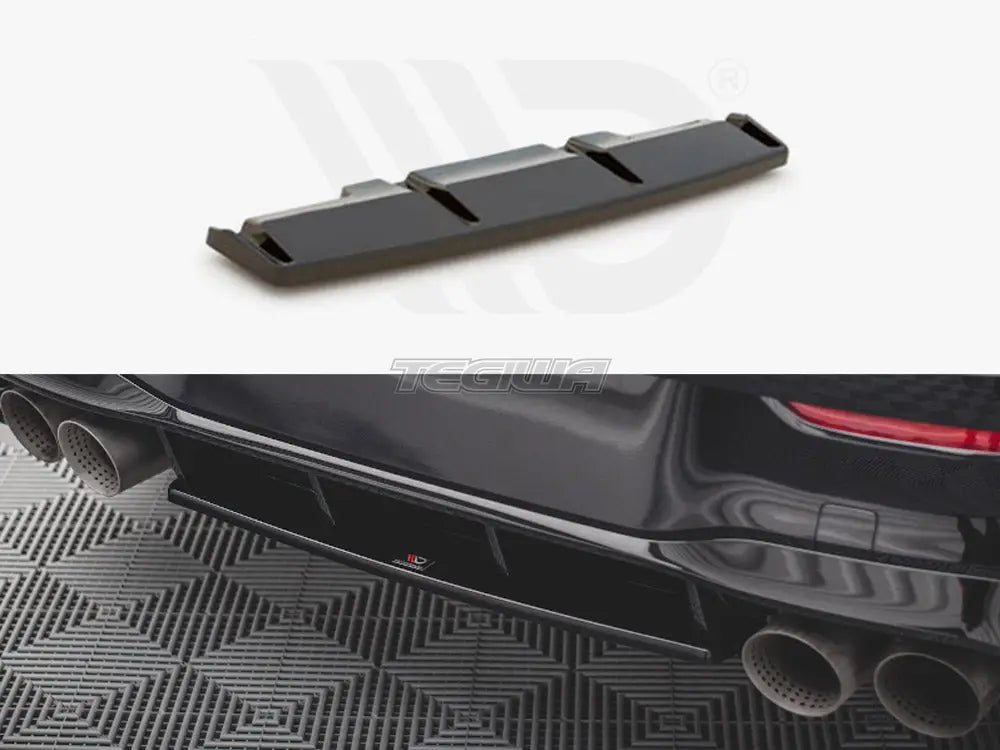 Maxton Design Central Rear Splitter Volkswagen Golf R MK8 20-