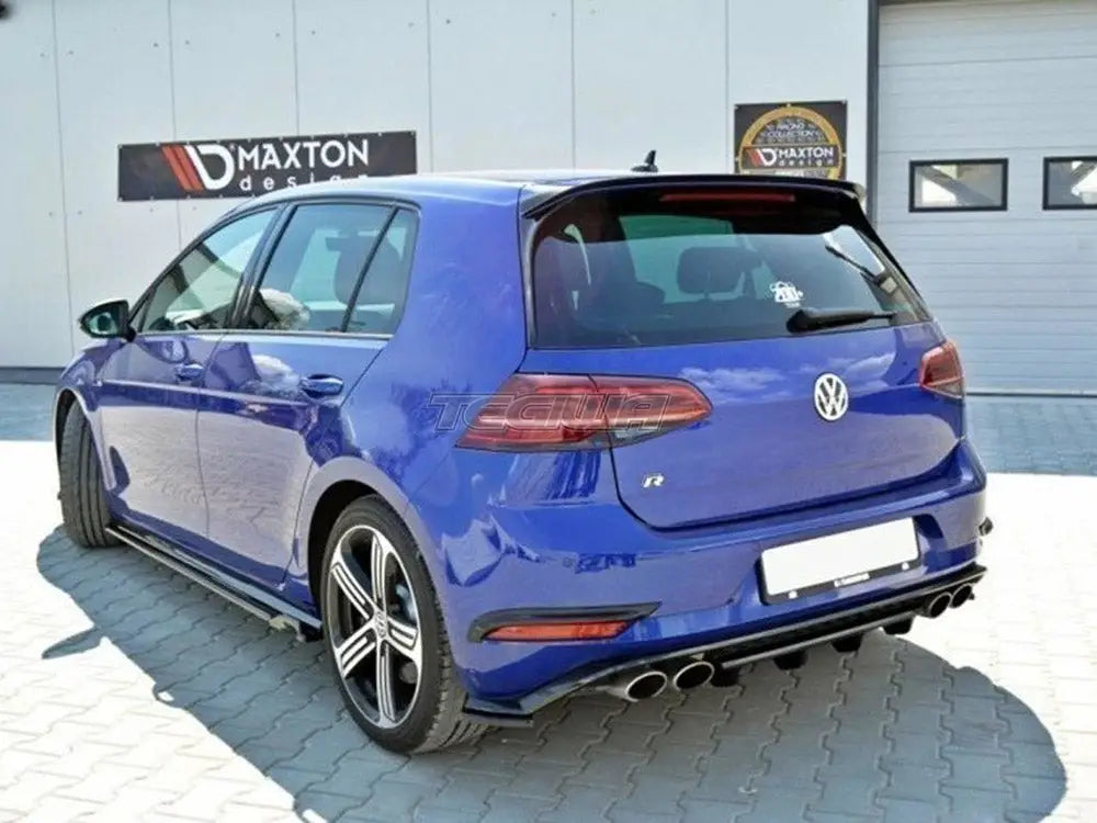 Maxton Design Central Rear Splitter Volkswagen Golf VII R Facelift 2017-