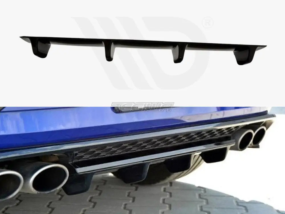 Maxton Design Central Rear Splitter Volkswagen Golf VII R Facelift 2017-