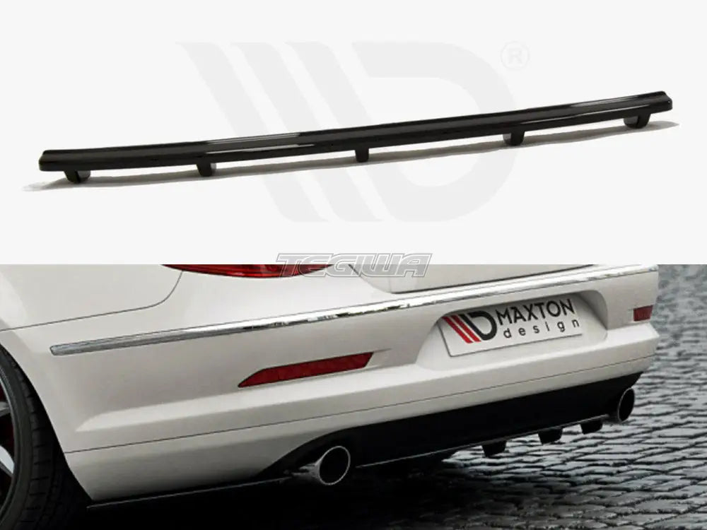 Maxton Design Central Rear Splitter Volkswagen Passat CC R36 Rline Preface With Vertical Bars