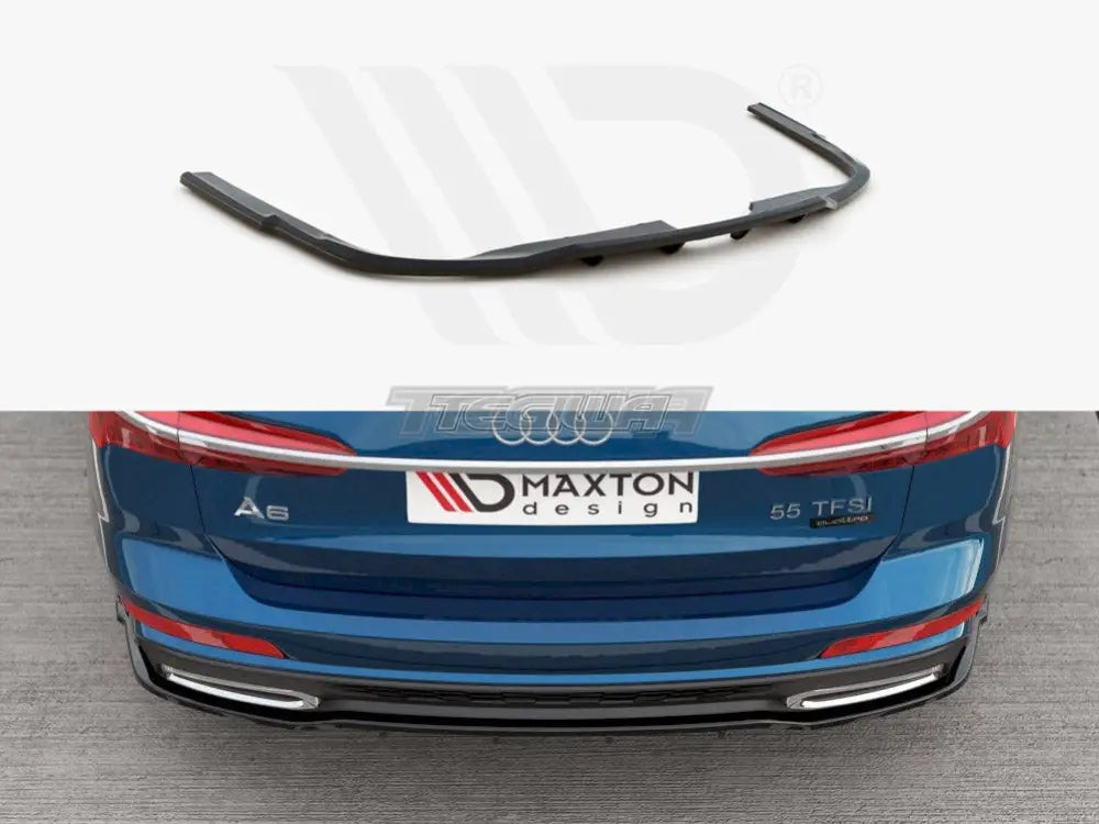 Maxton Design Central Rear Splitter W Vertical Bars A6 S-line C8 Avant 2019-