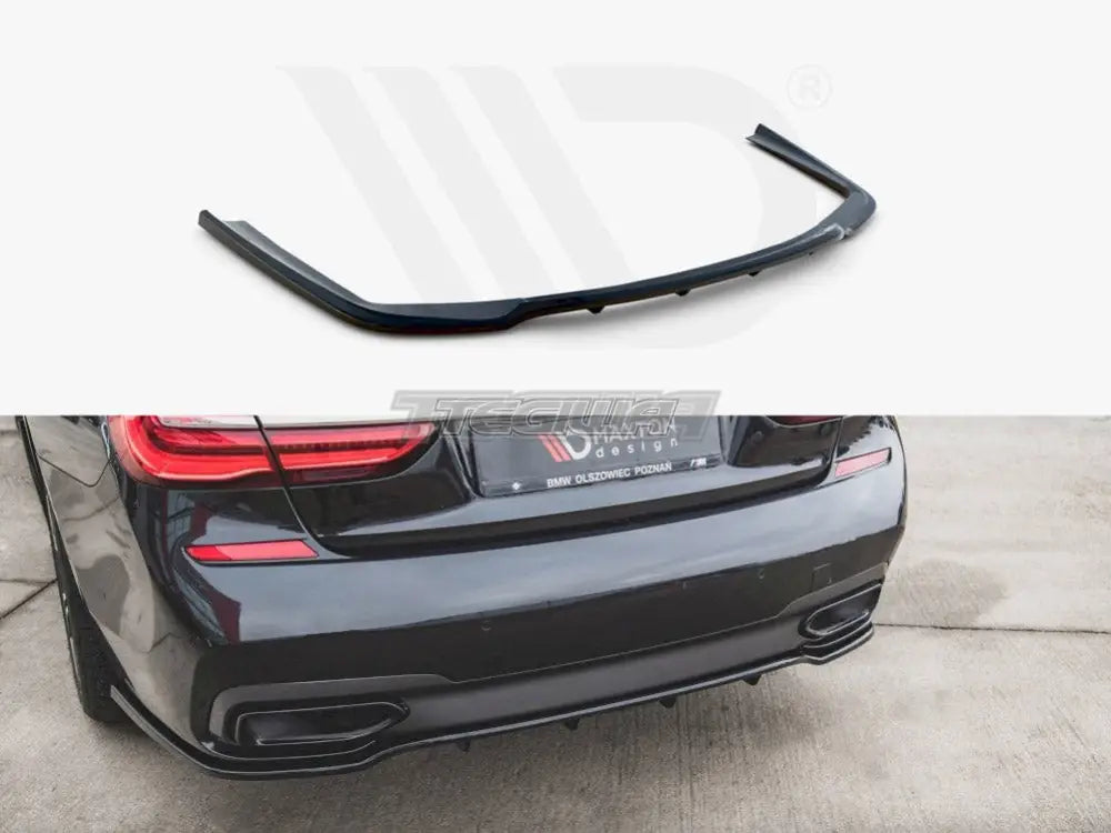 Maxton Design Central Rear Splitter W Vertical Bars BMW 7-Series M-pack G11 15-18