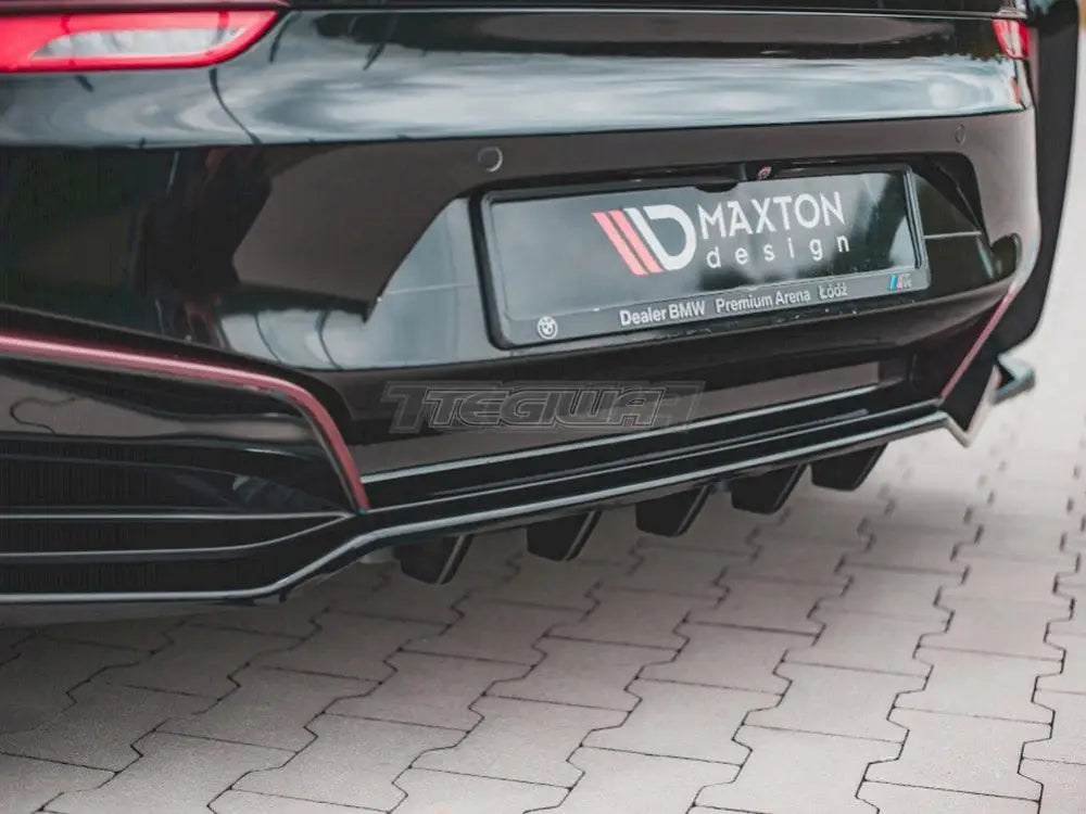 Maxton Design Central Rear Splitter W Vertical Bars BMW I8 14-20