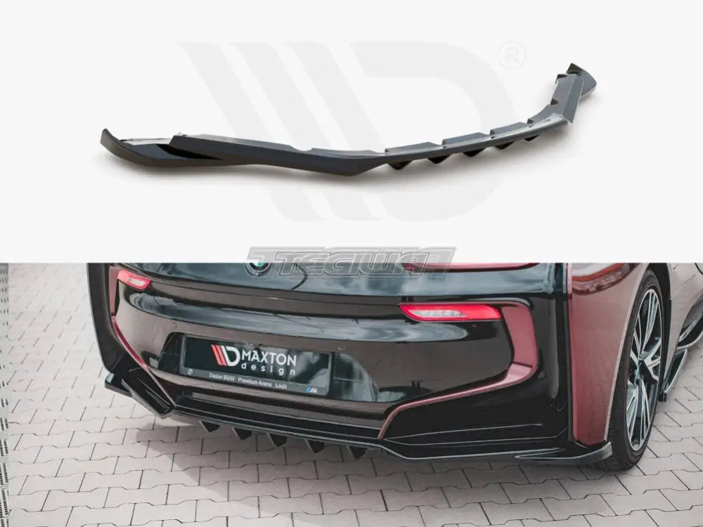 Maxton Design Central Rear Splitter W Vertical Bars BMW I8 14-20