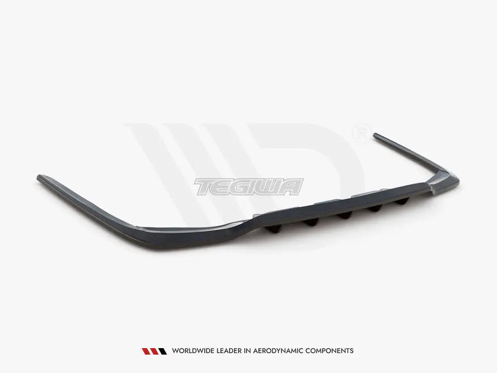 Maxton Design Central Rear Splitter W Vertical Bars Lexus LS MK4 Facelift 12-17