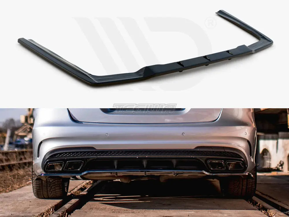 Maxton Design Central Rear Splitter W Vertical Bars Mercedes-benz E63 AMG Sedan W212 Facelift 12-14