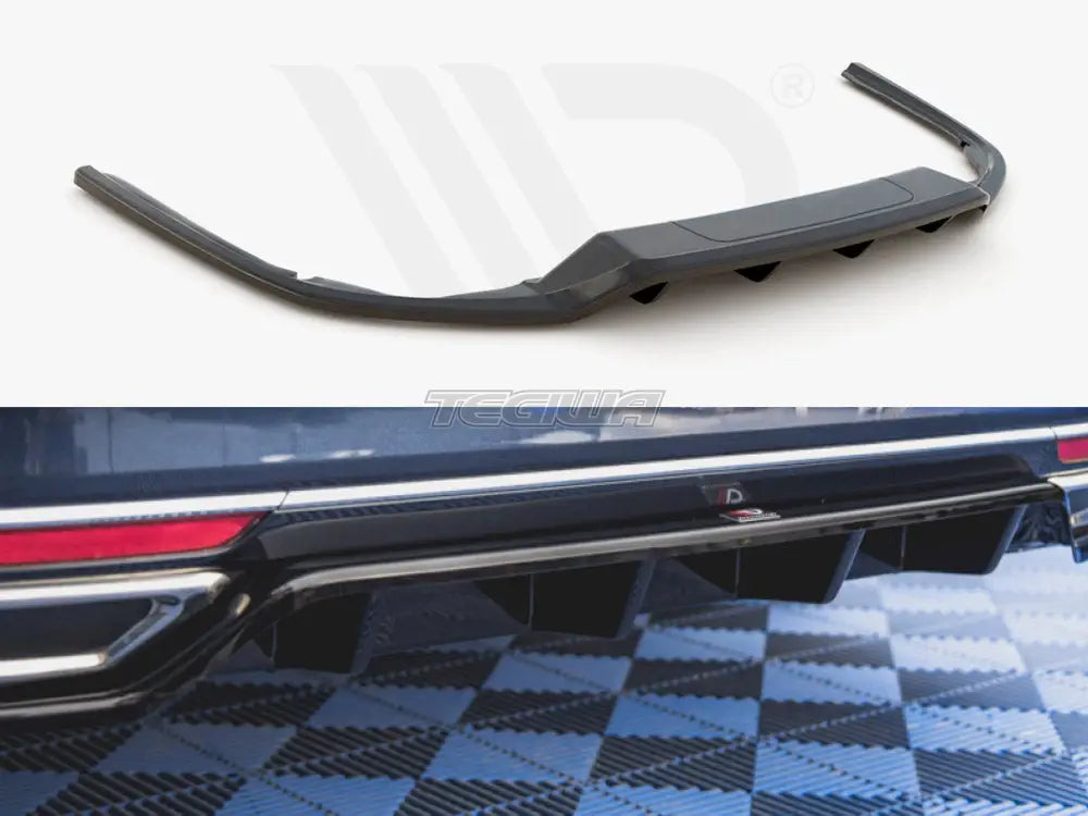 Maxton Design Central Rear Splitter W Vertical Bars Volkswagen Passat B8 15-19