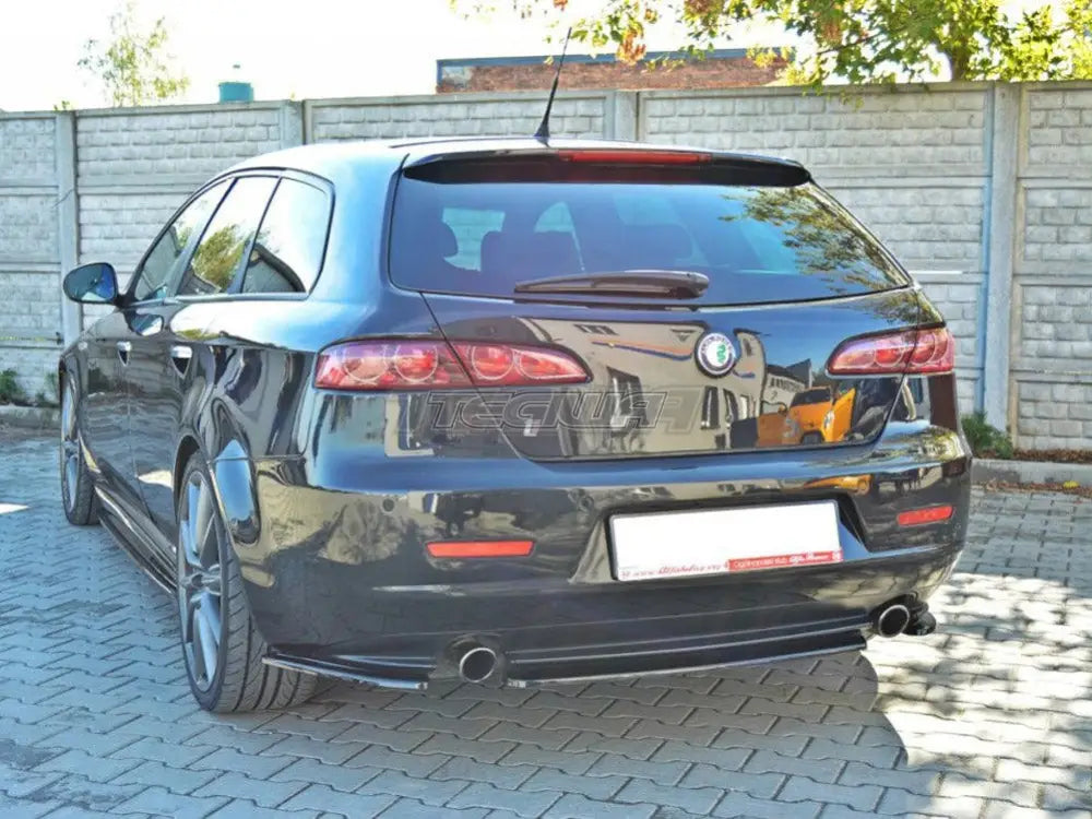 Maxton Design Central Rear Splitter Without Vertical Bars Alfa Romeo 159 Dual Exit Exhaust