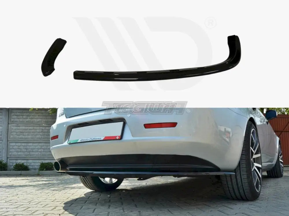 Maxton Design Central Rear Splitter Without Vertical Bars Alfa Romeo 159 Single Exit Exhaust