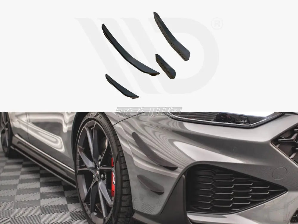 Maxton Design Front Bumper Wings Canards Hyundai I30 N Hatchback fastback MK3 Facelift 2020-