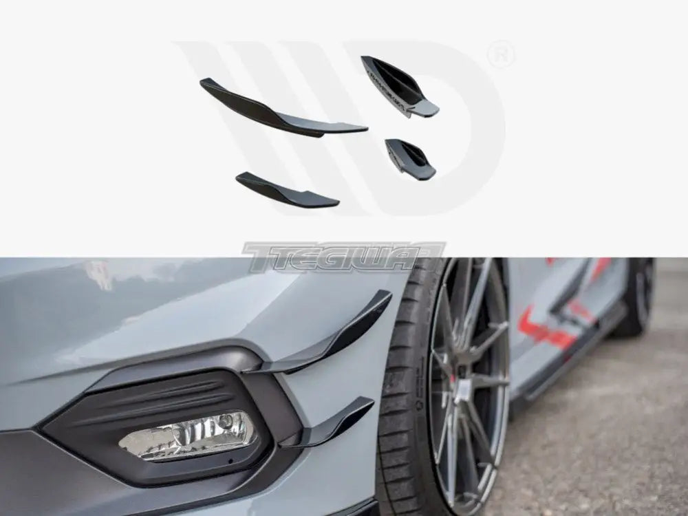 Maxton Design Front Bumper Wings Canards V.2 Ford Fiesta MK8 ST ST-Line