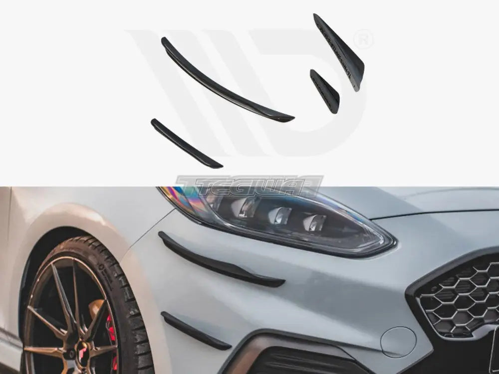 Maxton Design Front Bumper Wings Canards V.3 Ford Fiesta MK8 ST ST-Line 2017-