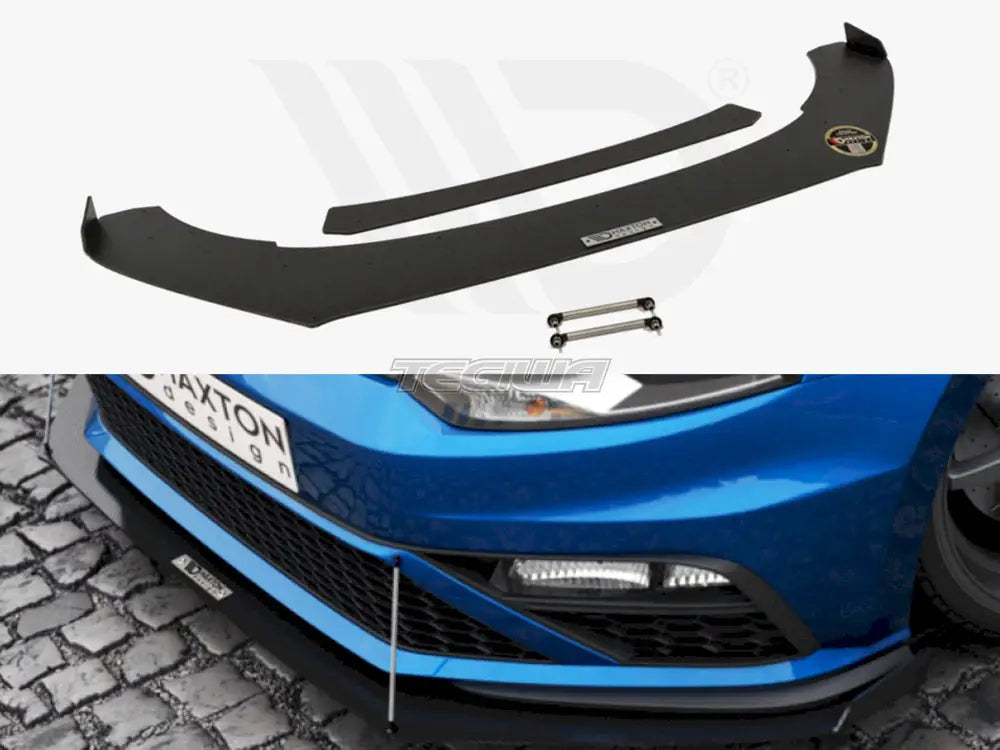 Maxton Design Front Racing Splitter Volkswagen Polo MK5 GTI Facelift With Wings 15-17