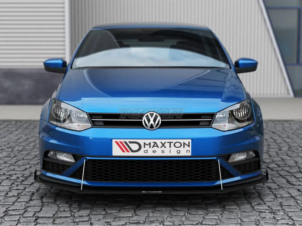 Maxton Design Front Racing Splitter Volkswagen Polo MK5 GTI Facelift With Wings 15-17