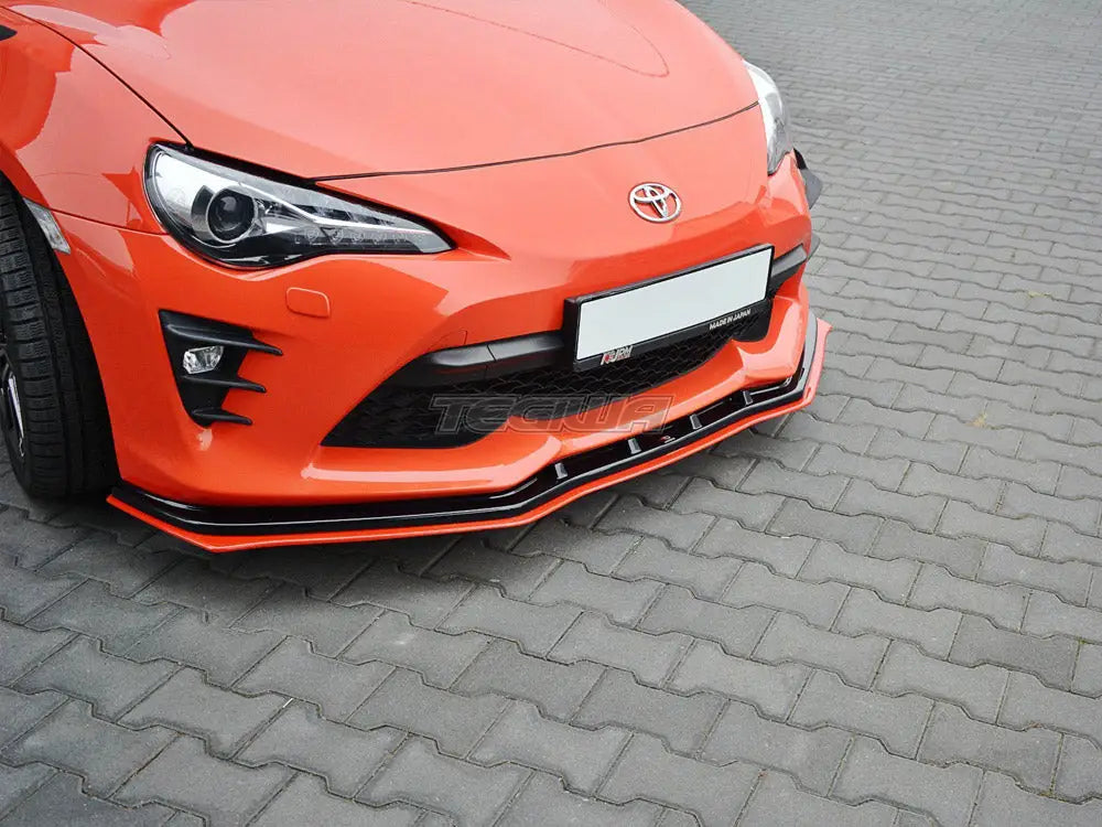 Maxton Design Front Splitter Black & Red V.4 Toyota GT86 Facelift 2017-UP