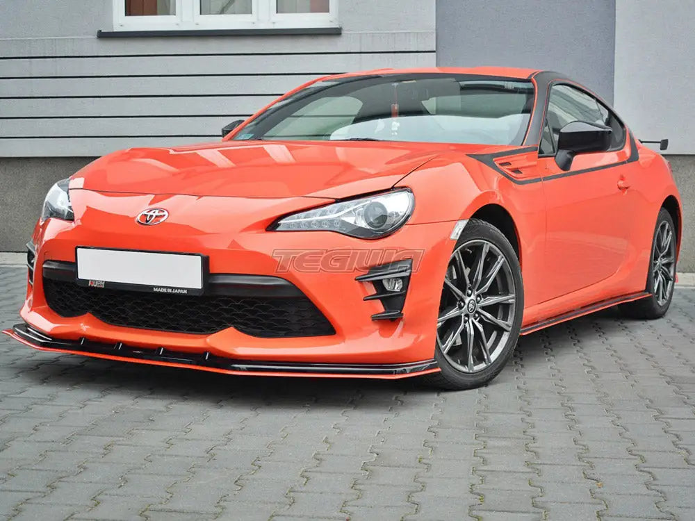 Maxton Design Front Splitter Black & Red V.4 Toyota GT86 Facelift 2017-UP