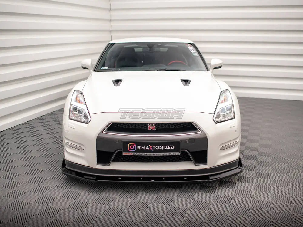 Maxton Design Front Splitter + Flaps Nissan GTR R35 Facelift