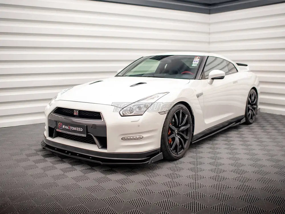 Maxton Design Front Splitter + Flaps Nissan GTR R35 Facelift