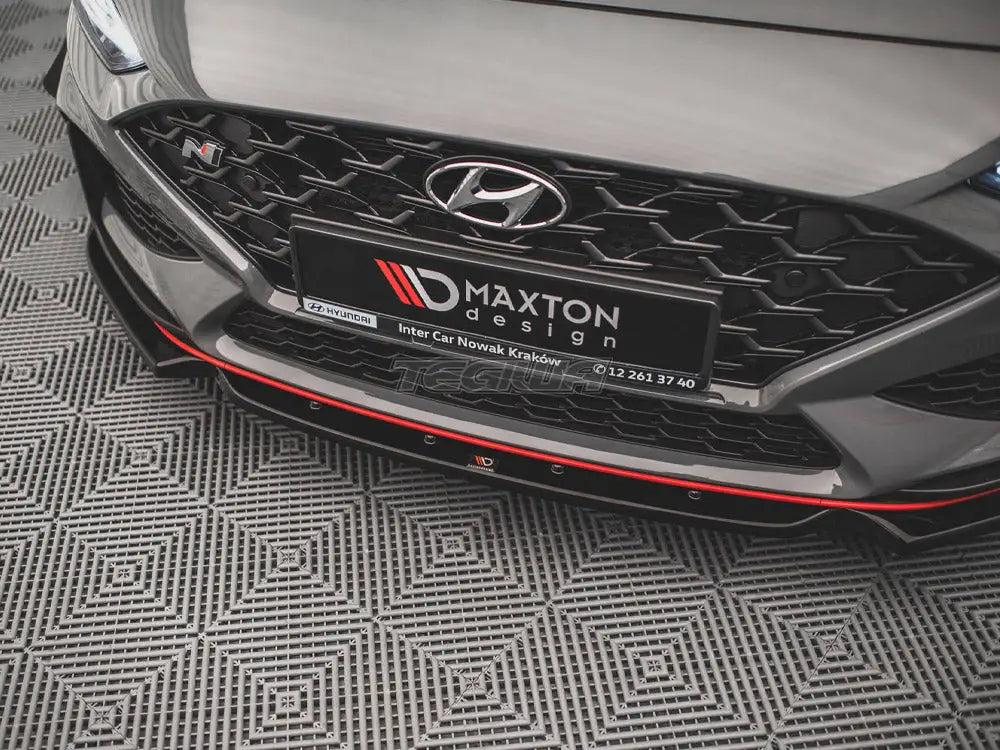 Maxton Design Front Splitter +flaps V.1 Hyundai I30 N Hatchback fastback MK3 Facelift 2020-