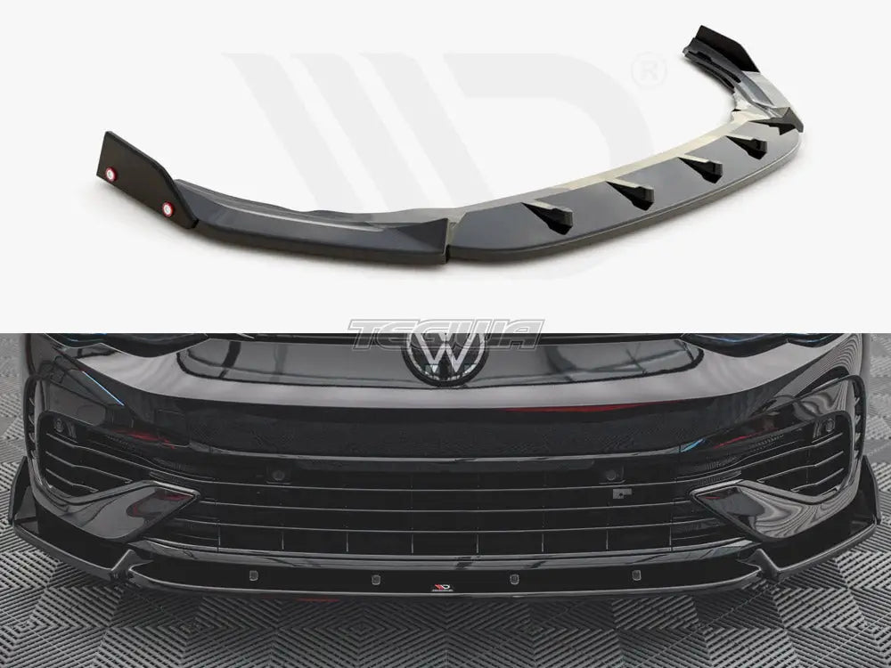 Maxton Design Front Splitter +flaps V.2 Volkswagen Golf R MK8 20-