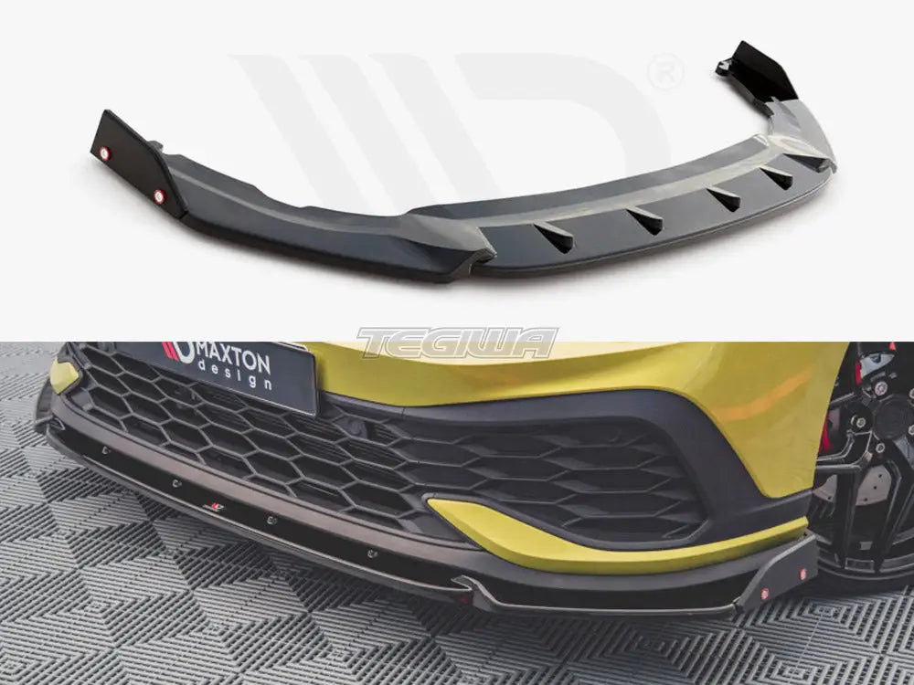 Maxton Design Front Splitter +flaps V1 Volkswagen Golf 8 GTI Clubsport 20-