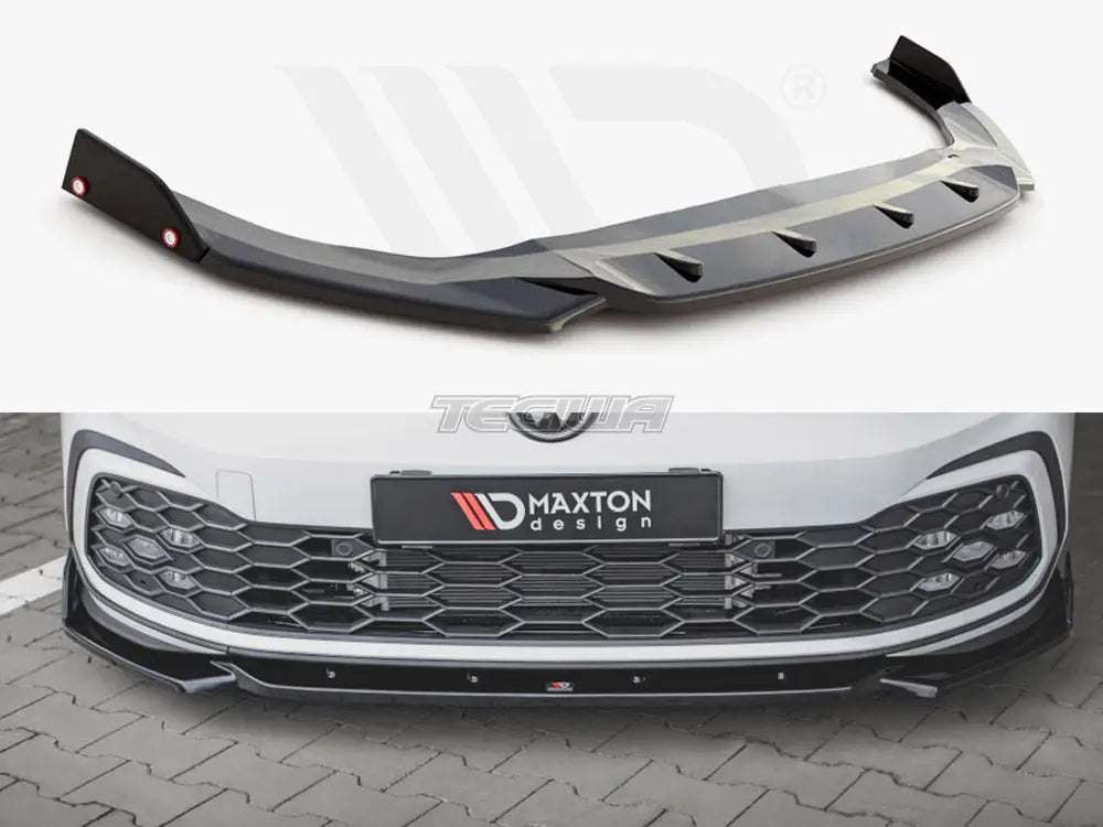 Maxton Design Front Splitter +flaps V2 Volkswagen Golf 8 GTI R-line 20-