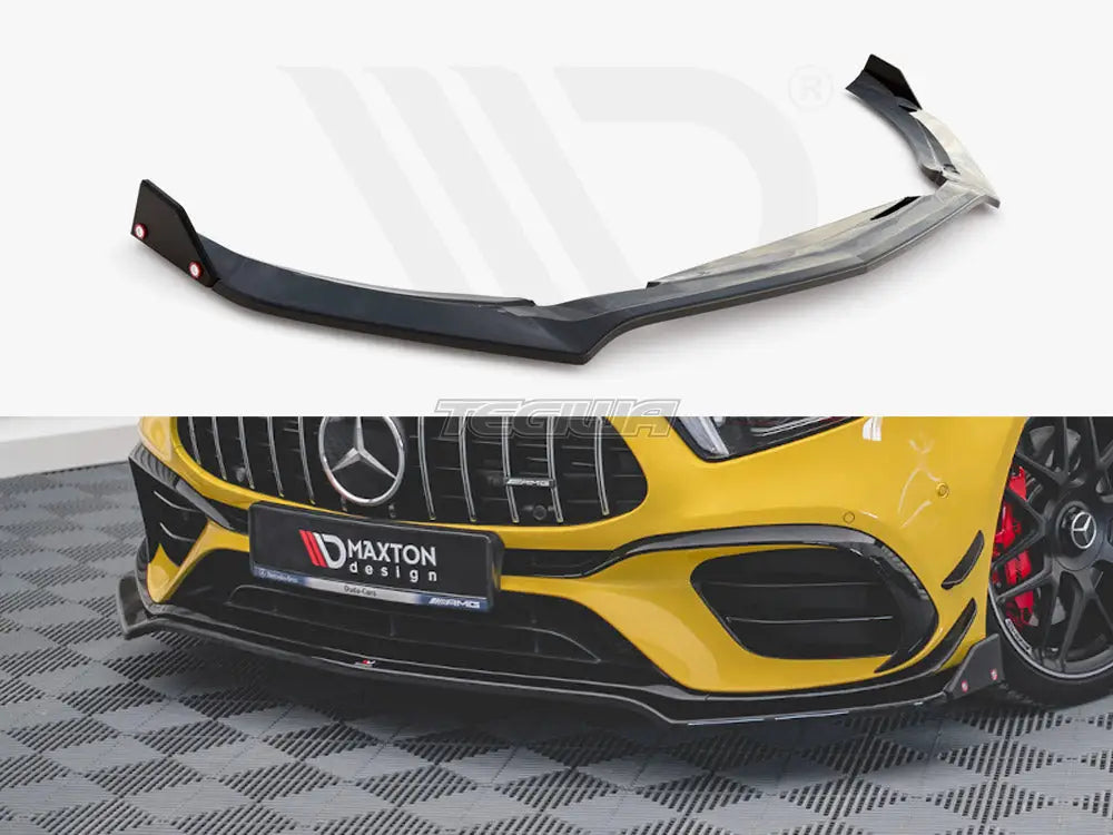 Maxton Design Front Splitter +flaps V3 Mercedes AMG A45 S 2019-