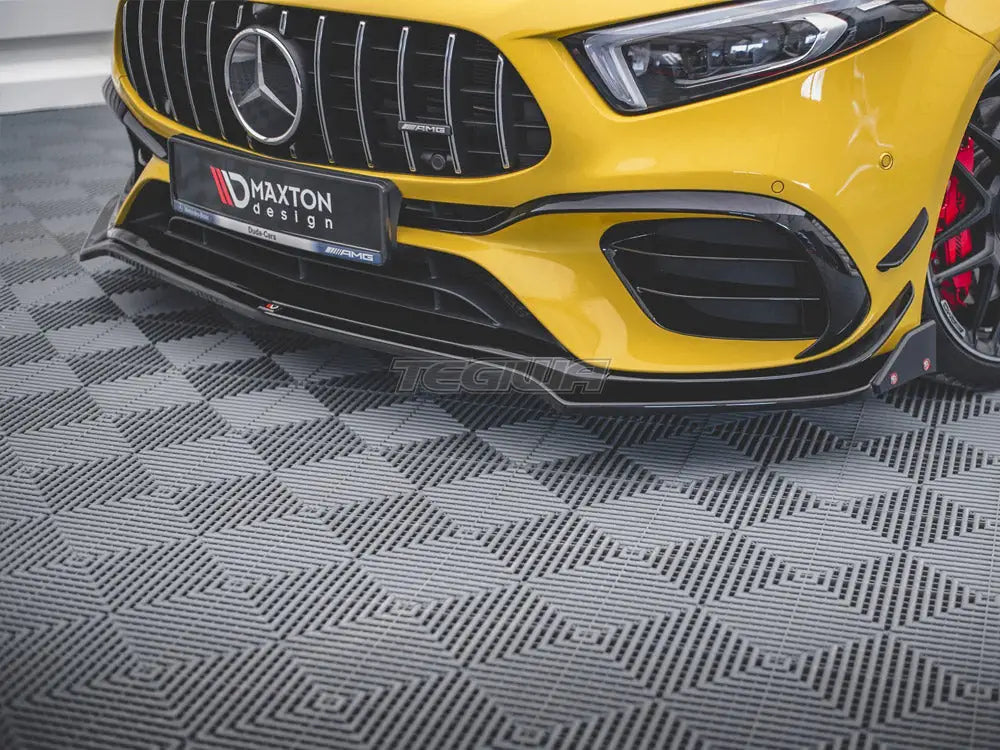 Maxton Design Front Splitter +flaps V3 Mercedes AMG A45 S 2019-