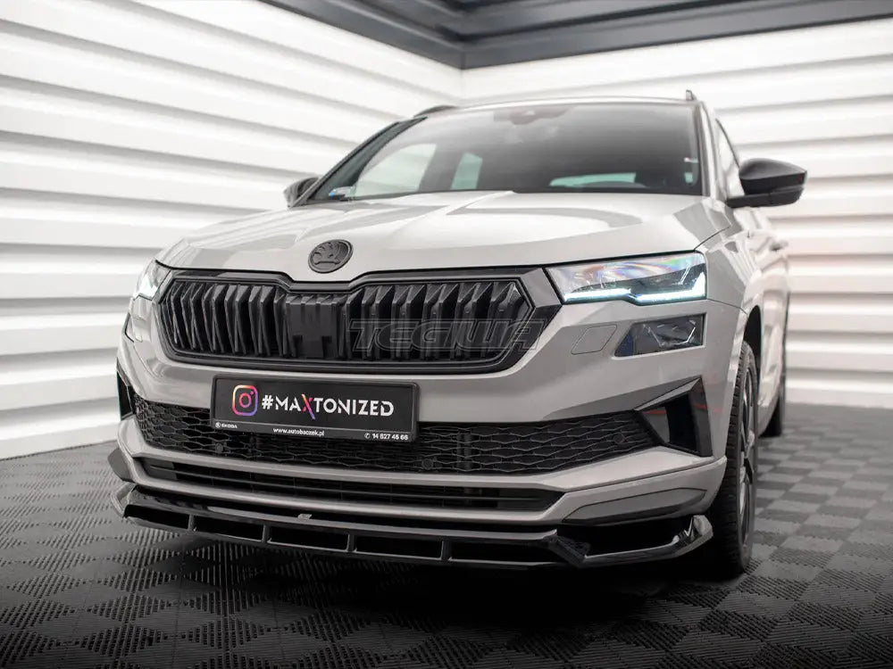 Maxton Design Front Splitter Skoda Karoq Sportline Mk1 Facelift