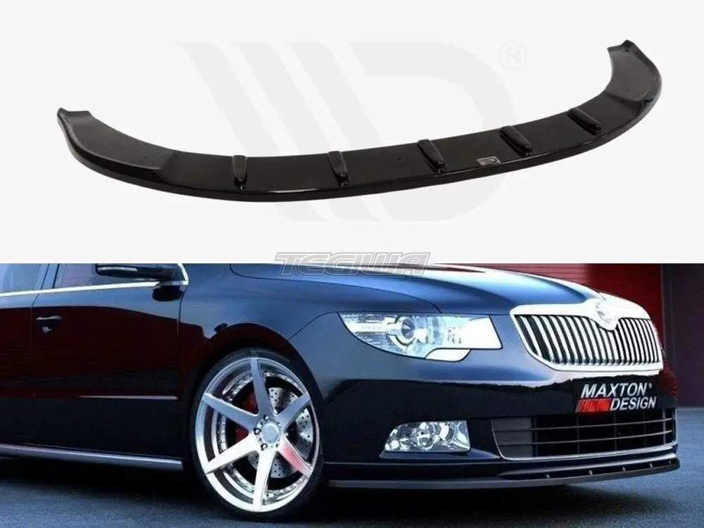 Maxton Design Front Splitter Skoda Superb II For Sport Front Bumper Spoiler