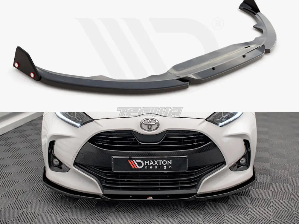 Maxton Design Front Splitter V.1 + Flaps Toyota Yaris Mk4