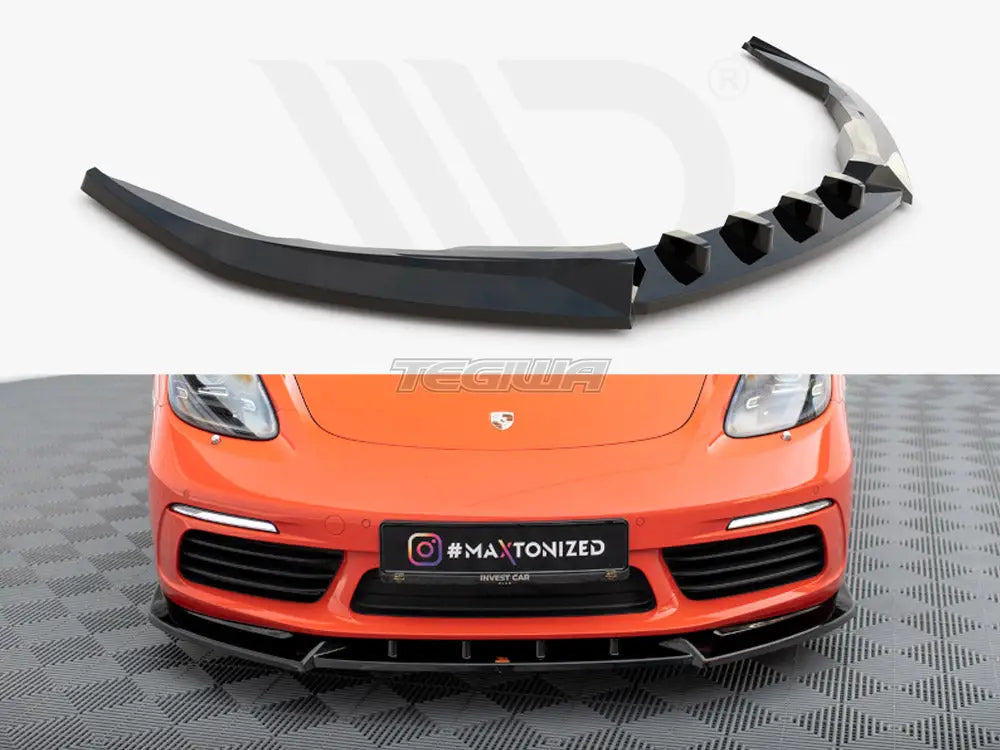 Maxton Design Front Splitter V.1 Porsche 718 Cayman 982c