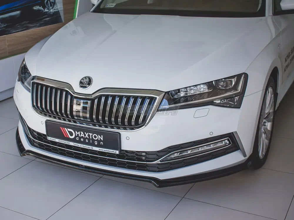 Maxton Design Front Splitter V.1 Skoda Superb MK3 FL 2019-