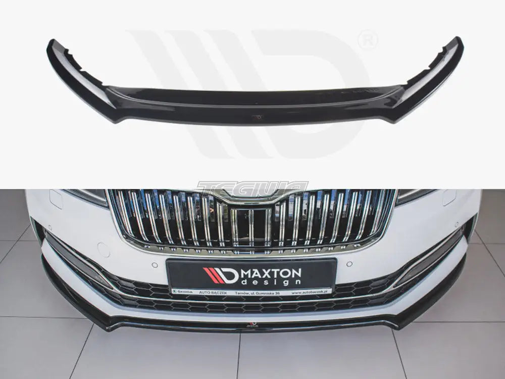 Maxton Design Front Splitter V.1 Skoda Superb MK3 FL 2019-