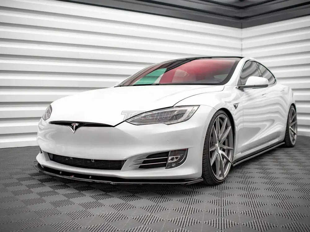 Maxton Design Front Splitter V.1 Tesla Model S Facelift 2016-