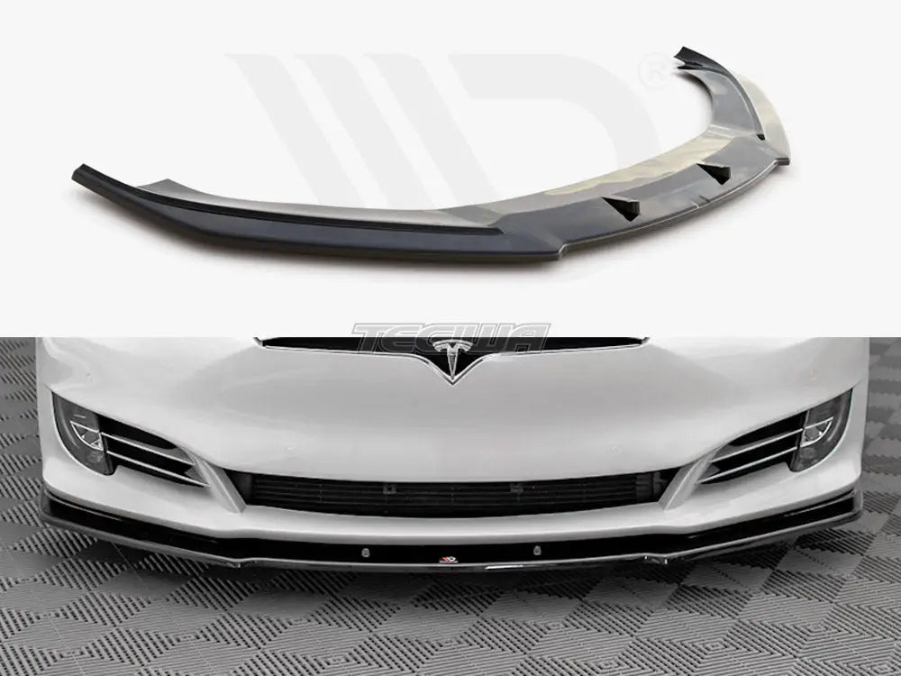 Maxton Design Front Splitter V.1 Tesla Model S Facelift 2016-