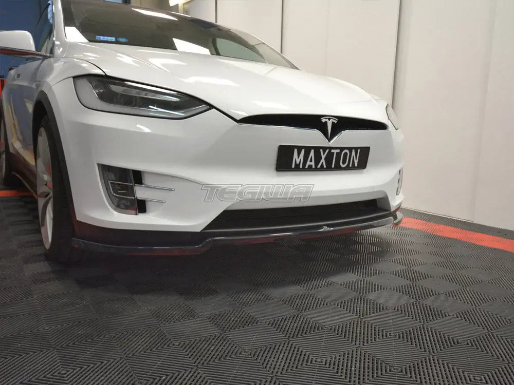 Maxton Design Front Splitter V.1 Tesla Model X 2015-